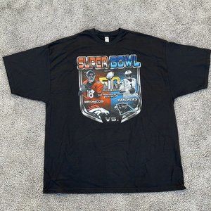 All Style Men’s Super Bowl 2016 Broncos Panthers Sz 3XL Football Black EUC